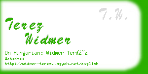 terez widmer business card